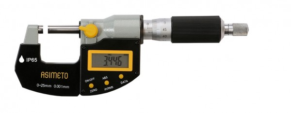 MICROMETRO DIGITAL ELECTR,IP65 0-25mm/0-1"S/S - ASIMETO