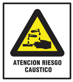 CARTEL ATENCION RIESGO CAUSTICO - BM