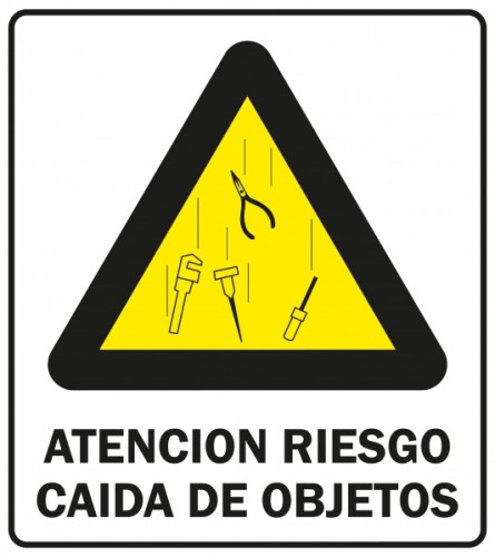 CARTEL ATENCION RIESGO DE CAIDA DE OBJETOS - BM