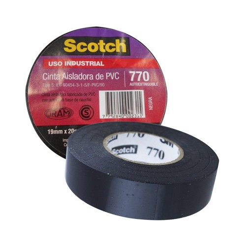 CINTA AISLADORA SCOTCH NEGRA 19mm x 20Mts. - OUTLET - DISCONTINUOS