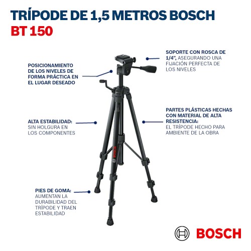 TRIPODE DE CONSTRUCCIÓN BT 150 DE 1,5 MTS - BOSCH