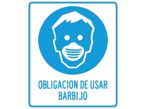 CARTEL OBLIGACION DE USAR BARBIJO - BM