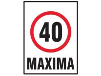 CARTEL MAXIMA 40KM/H - BM